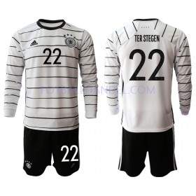 Barn Fotballdrakter Tyskland TER STEGEN 22 Hjemme Euro 2020 Langermet